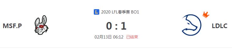 “2020LFL春季赛BO1 MSF.P VS LDLC比赛介绍