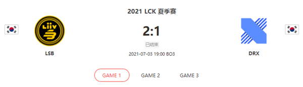 “2021LCK夏季赛7.3LSB vs DRX比赛介绍