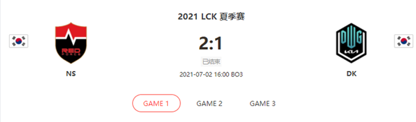 “2021LCK夏季赛7.2NS vs DK比赛介绍