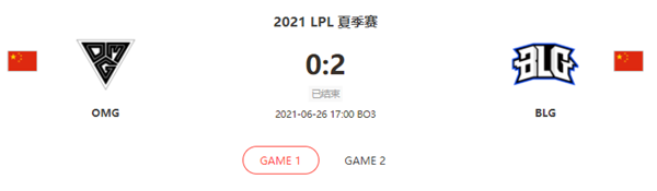 “2021LPL夏季赛6.26OMG vs BLG比赛介绍