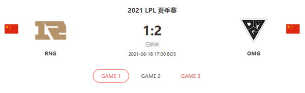 “2021LPL夏季赛6.18RNG vs OMG比赛介绍