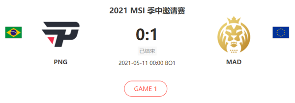 “2021MSI季中赛5.11PNGvsMAD比赛介绍