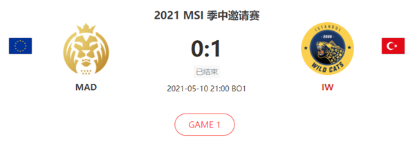 “2021MSI季中赛5.10MADvsIW比赛介绍