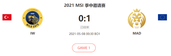 “2021MSI季中赛5.8IWvsMAD比赛介绍