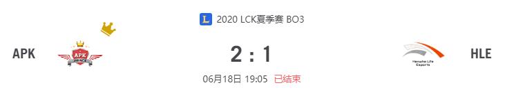 “2020LCK夏季赛APK vs HLE比赛介绍