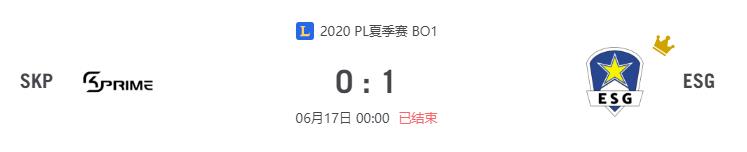 “2020PL夏季赛SKP vs ESG比赛介绍