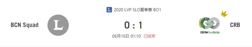 “2020LVP SLO夏季赛BCN Squad vs CRB比赛介绍