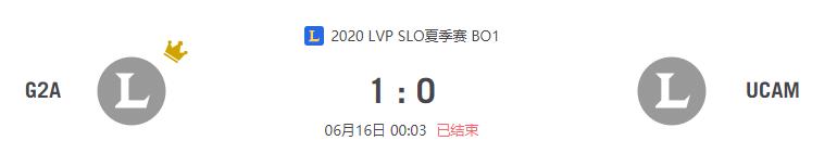 “2020LVP SLO夏季赛G2A vs UCAM比赛介绍