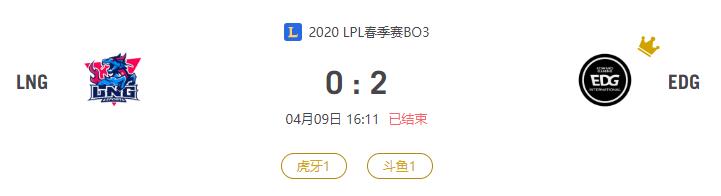 “2020LPL春季赛LNG VS EDG比赛介绍