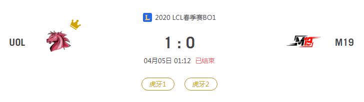 “2020LCL春季赛UOL VS M19比赛介绍