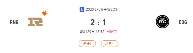 “2020LPL春季赛RNG VS EDG比赛介绍