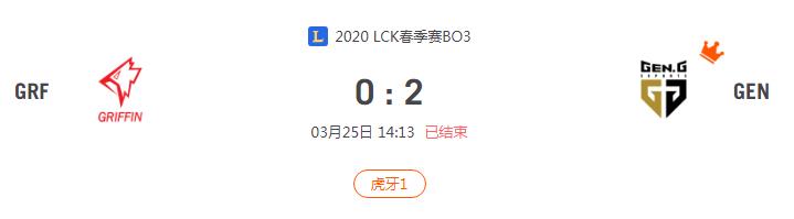 “2020LCK春季赛GRF VS GEN比赛介绍