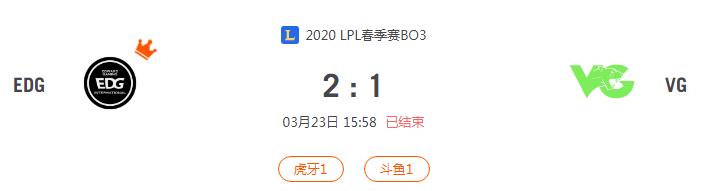 “2020LPL春季赛EDG VS VG比赛介绍