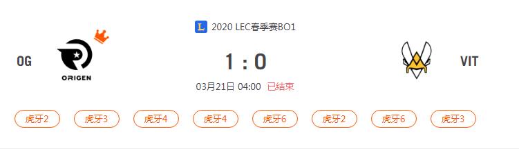 “2020 LEC春季赛OG VS VIT比赛介绍