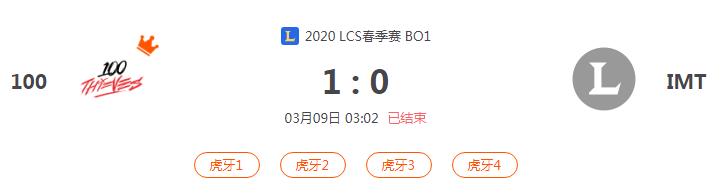 “2020LCS春季赛100 VS IMT比赛介绍