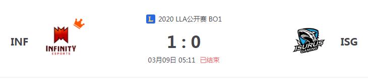 “2020LLA公开赛INF VS ISG比赛介绍