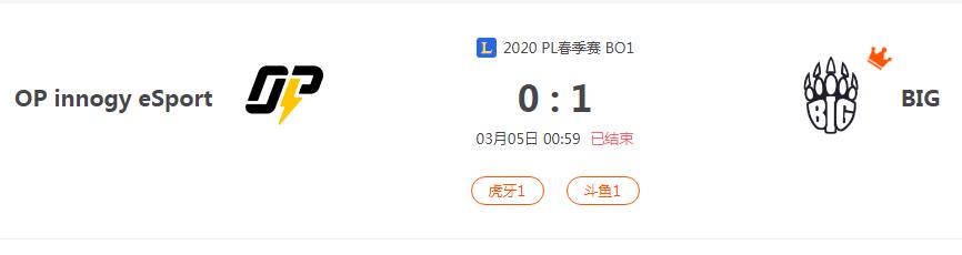 “2020PL春季赛OP innogy eSport VS BIG比赛介绍