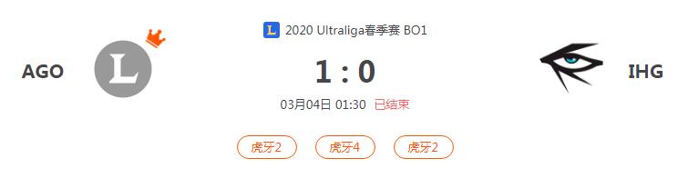 “2020Ultraliga春季赛AGO VS IHG比赛介绍